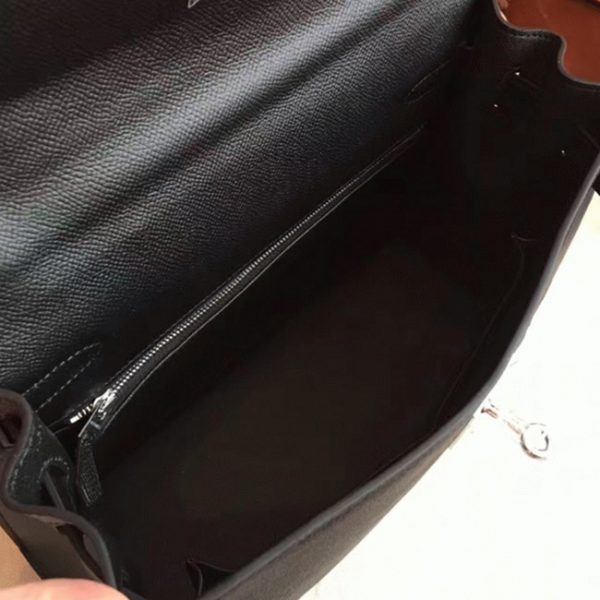 Réplique Sac à main Hermès Kelly Sellier 32cm Noir Epsom – Image 4