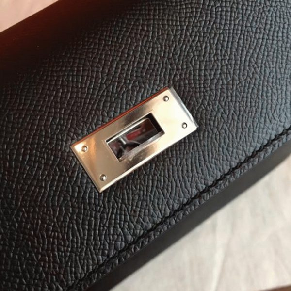 Réplique Sac à main Hermès Kelly Sellier 32cm Noir Epsom – Image 3