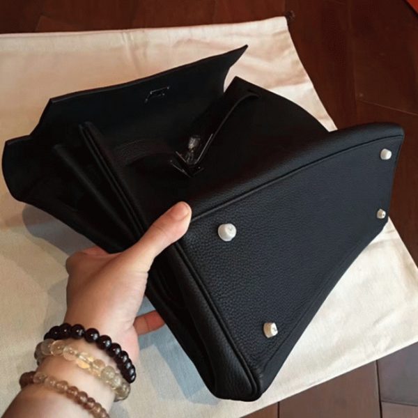 Réplique Sac à main Hermès Kelly Retourne 40cm Noir Clémence – Image 3