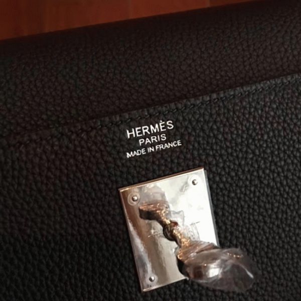 Réplique Sac à main Hermès Kelly Retourne 40cm Noir Clémence – Image 2