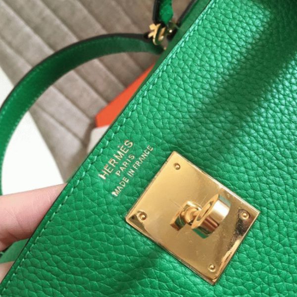 Contrefaçon Sac à main Hermès Kelly Retourne 32cm Bambou Clémence – Image 4