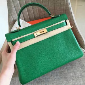 Contrefaçon Sac à main Hermès Kelly Retourne 32cm Bambou Clémence