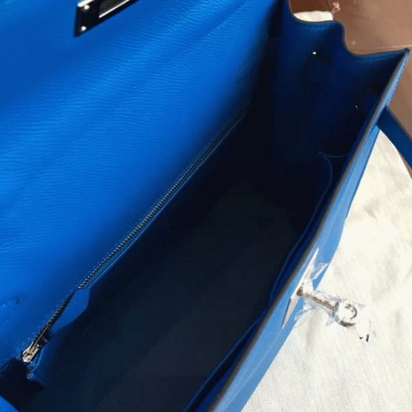Fausse Sac à main Hermès Kelly Sellier 32cm Bleu Epsom – Image 7
