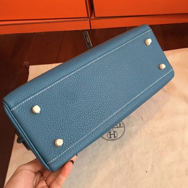 Réplique Sac à main Hermès Kelly Retourne 32cm Bleu Jean Clémence – Image 3