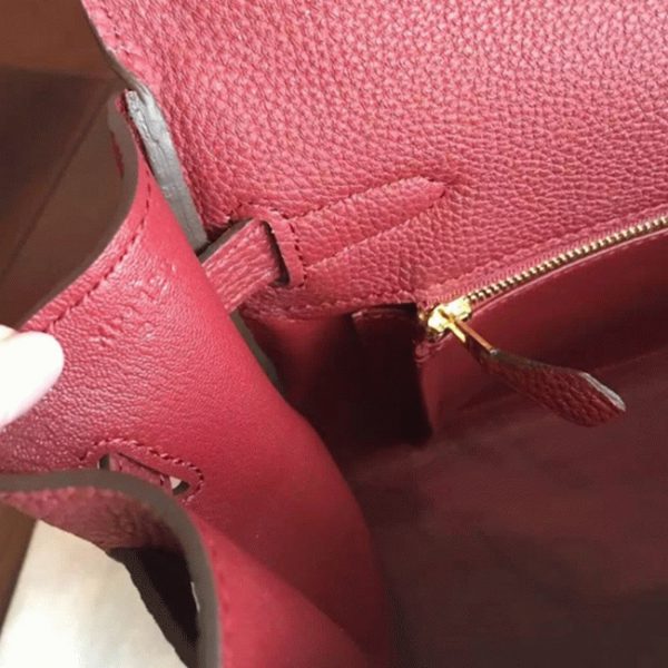 Réplique Sac à main Hermès Kelly 35cm Bordeaux Clémence – Image 8