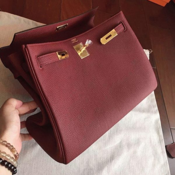 Réplique Sac à main Hermès Kelly 35cm Bordeaux Clémence – Image 5