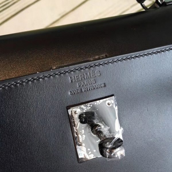 Contrefaçon Sac à main Hermès Kelly 35cm Noir Box – Image 4