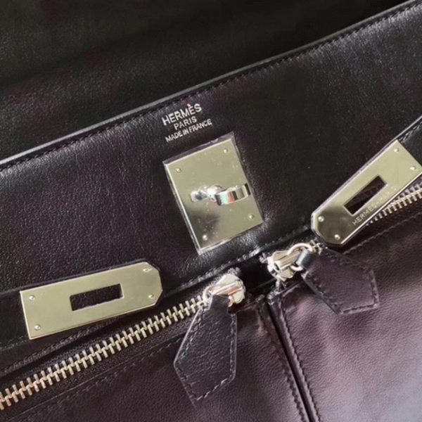 Fausse Sac à main Hermès Kelly Lakis 35cm Noir – Image 6
