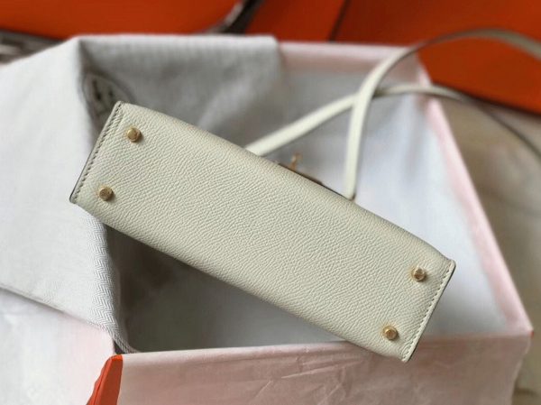 Réplique Sac Kelly Mini II Hermès Blanc – Image 8