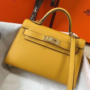 Réplique Hermes Kelly Mini II sac jaune