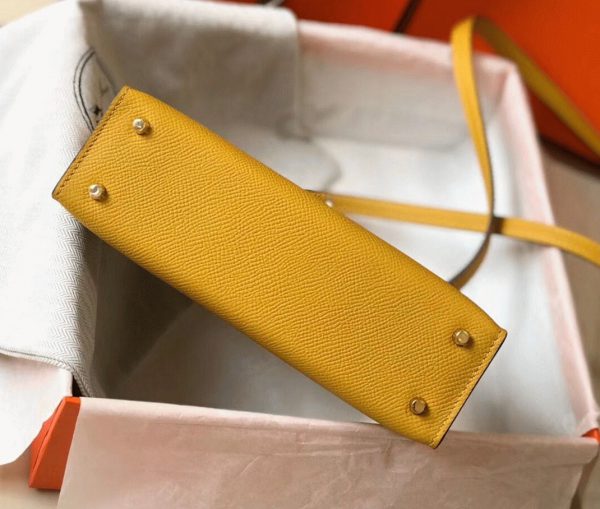 Réplique Hermes Kelly Mini II sac jaune – Image 6