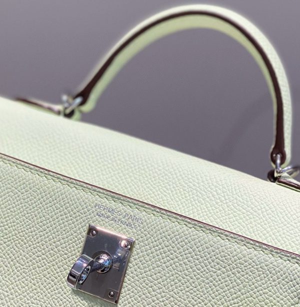 Réplique Sac Kelly Mini II Hermès Vert Fizz – Image 5