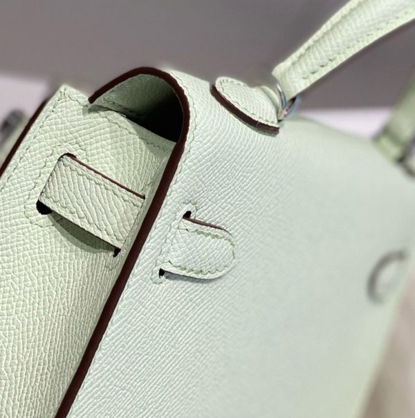 Réplique Sac Kelly Mini II Hermès Vert Fizz – Image 7