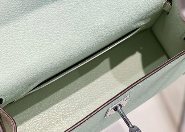 Réplique Sac Kelly Mini II Hermès Vert Fizz – Image 9