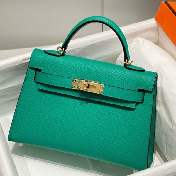Faux Sac Kelly Mini II Hermès Vert Jade