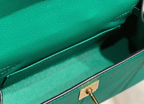 Faux Sac Kelly Mini II Hermès Vert Jade – Image 9