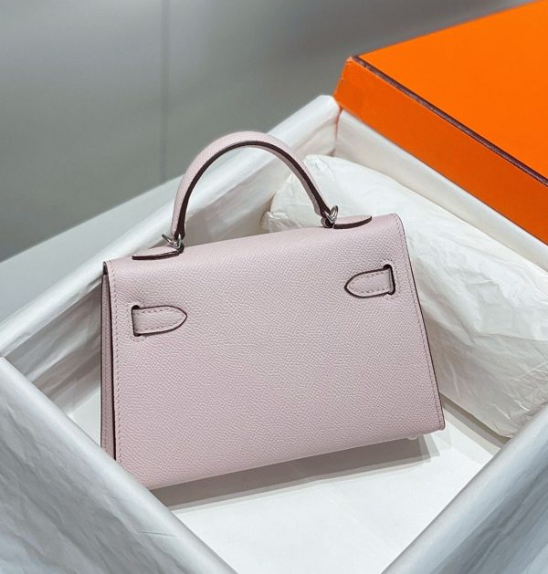 Réplique Sac Kelly Mini II Hermès Mauve Pale – Image 2