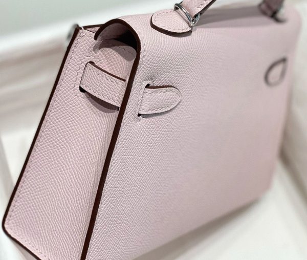 Réplique Sac Kelly Mini II Hermès Mauve Pale – Image 5