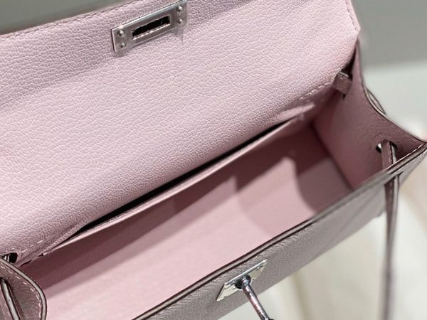 Réplique Sac Kelly Mini II Hermès Mauve Pale – Image 9