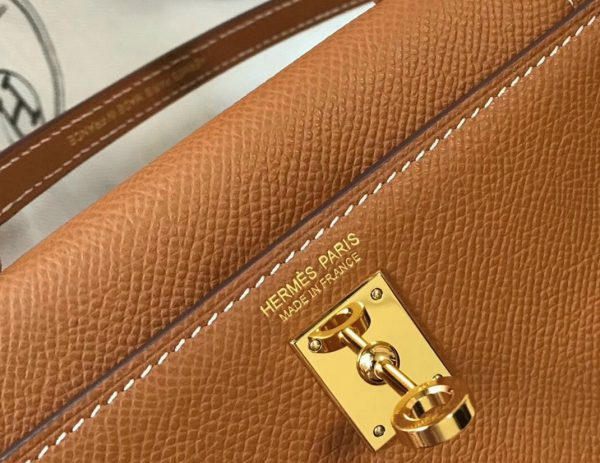 Réplique Sac Kelly Mini II Hermès Or – Image 7