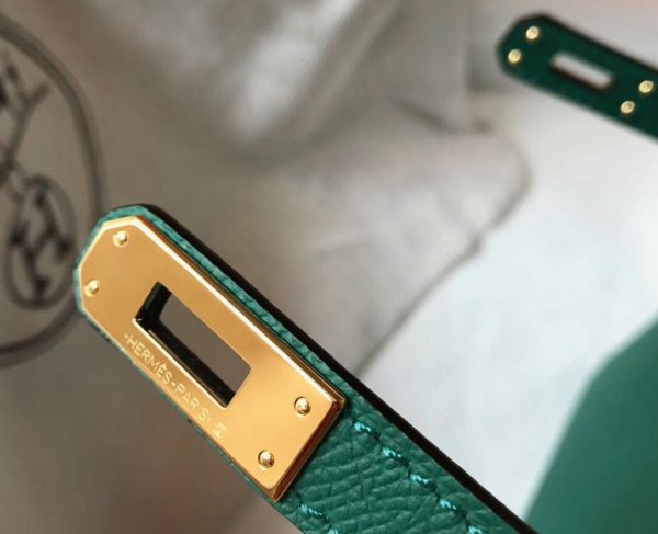 Réplique Sac Kelly Mini II Hermès Vert Vertigo – Image 5