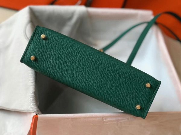 Réplique Sac Kelly Mini II Hermès Vert Vertigo – Image 6