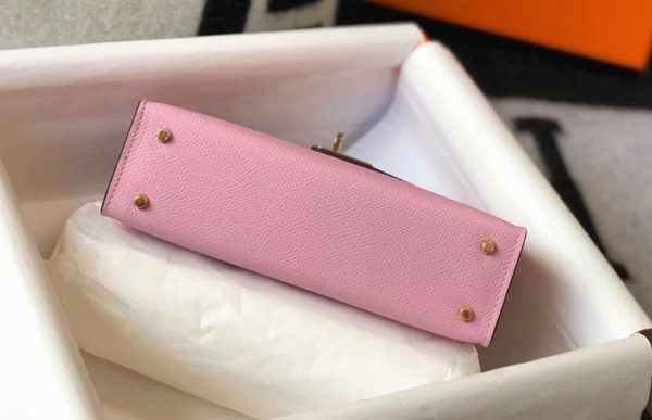 Faux Sac Kelly Mini II Hermès Mauve Sylvestre – Image 3