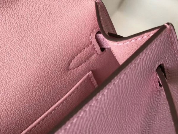 Faux Sac Kelly Mini II Hermès Mauve Sylvestre – Image 8