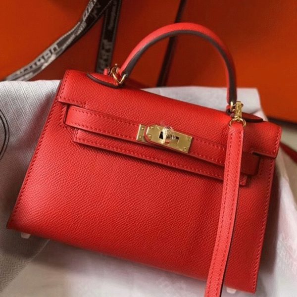 Réplique Sac Kelly Mini II Hermès Rouge Casaque