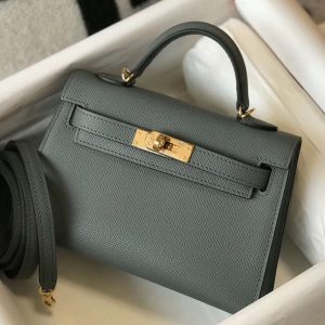 Faux Sac Kelly Mini II Hermès Vert Amande
