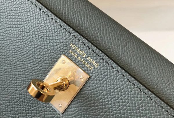 Faux Sac Kelly Mini II Hermès Vert Amande – Image 3