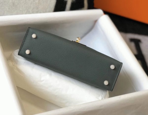 Faux Sac Kelly Mini II Hermès Vert Amande – Image 5