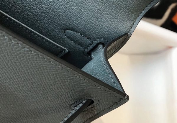 Faux Sac Kelly Mini II Hermès Vert Amande – Image 6