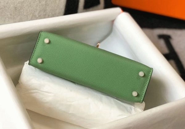 Réplique Sac Kelly Mini II Hermès Vert Criquet – Image 4
