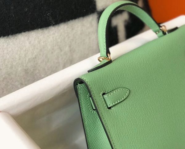Réplique Sac Kelly Mini II Hermès Vert Criquet – Image 5