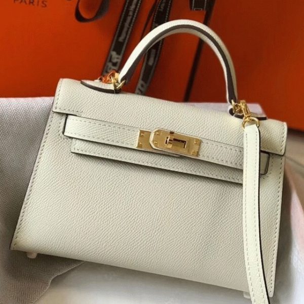 Réplique Sac Kelly Mini II Hermès Blanc