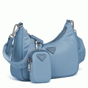 Réplique sac bandoulière Prada Re-Edition en bleu