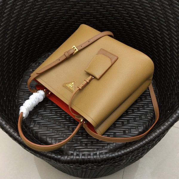 Réplique grand panier Prada en marron – Image 10