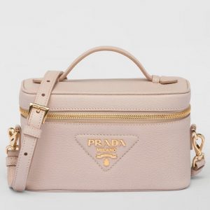 Réplique mini vanity Prada en rose clair