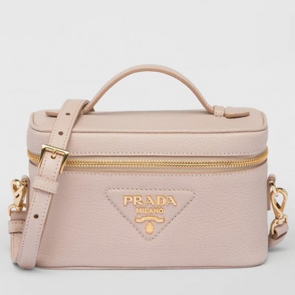 Réplique mini vanity Prada en rose clair