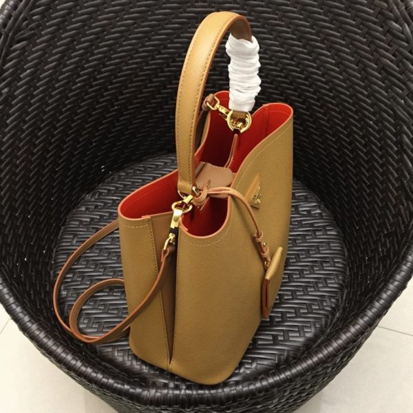 Réplique grand panier Prada en marron – Image 8