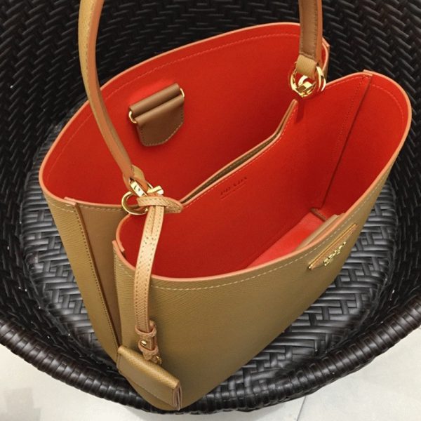 Réplique grand panier Prada en marron – Image 6