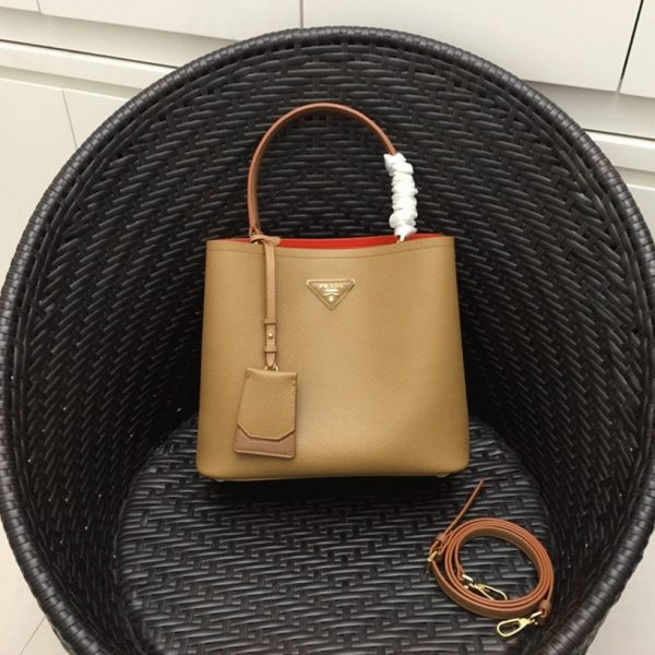 Réplique grand panier Prada en marron – Image 5