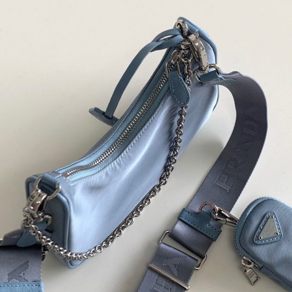 Réplique sac bandoulière Prada Re-Edition en bleu – Image 10