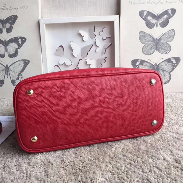 Réplique sac cabas Prada Double Medium en rouge – Image 4