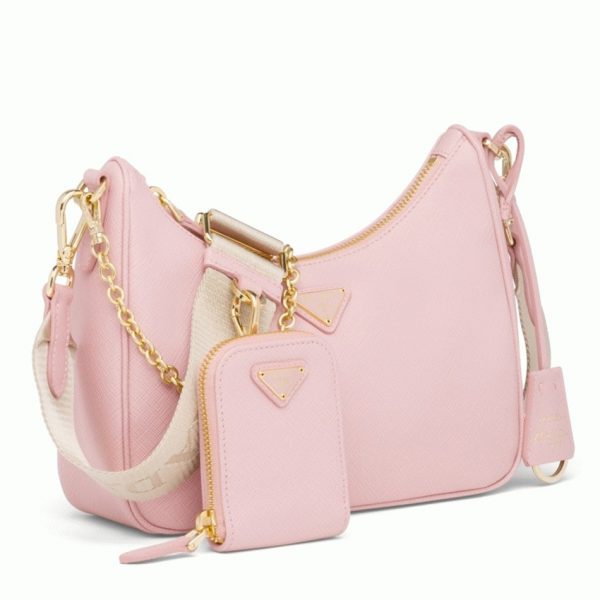 Réplique sac bandoulière Prada Re-Edition 2005 en rose
