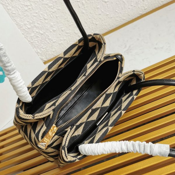 Imitation sac bandoulière Prada Supernova petit modèle en noir/beige – Image 7