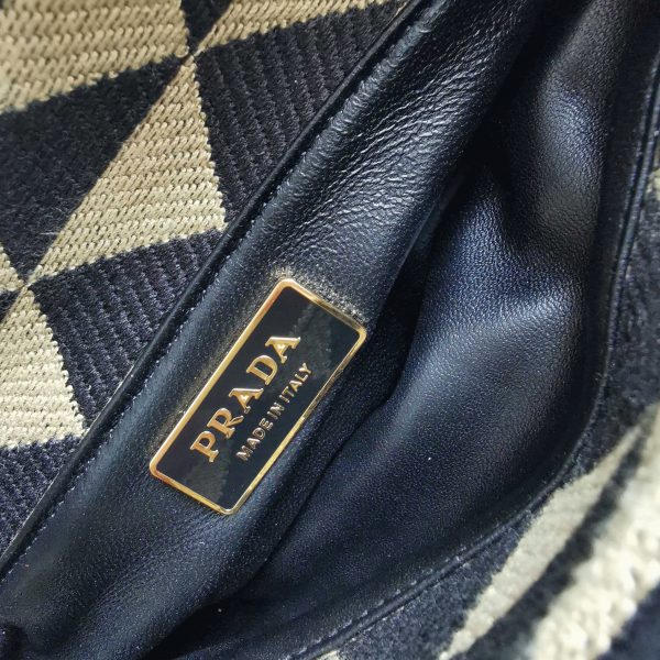 Imitation sac bandoulière Prada Supernova petit modèle en noir/beige – Image 6