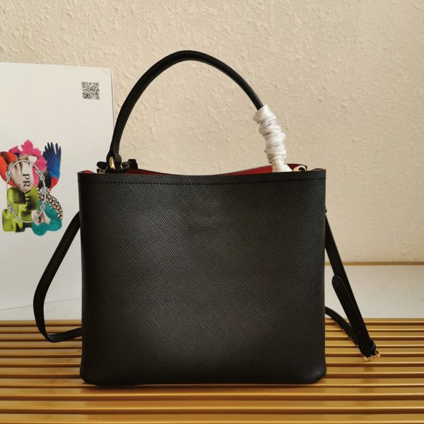 Contrefaçon grand panier Prada en noir – Image 10