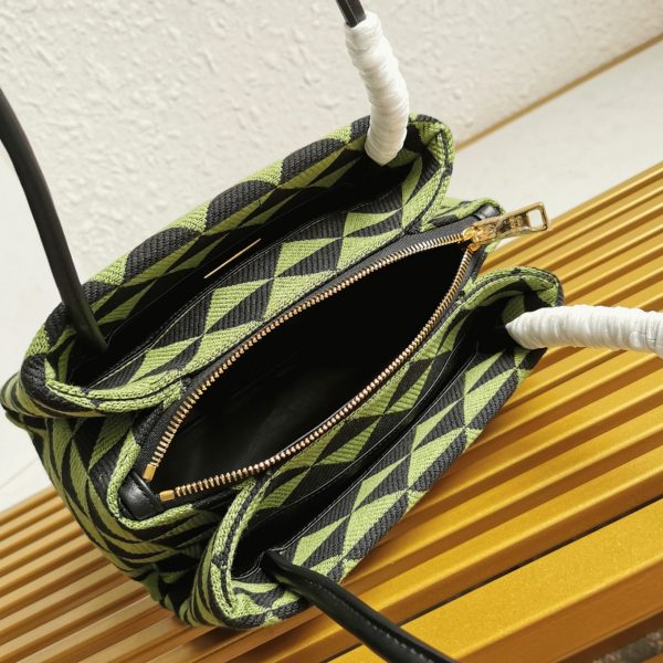 Réplique sac bandoulière Prada Supernova petit modèle en noir/vert – Image 8